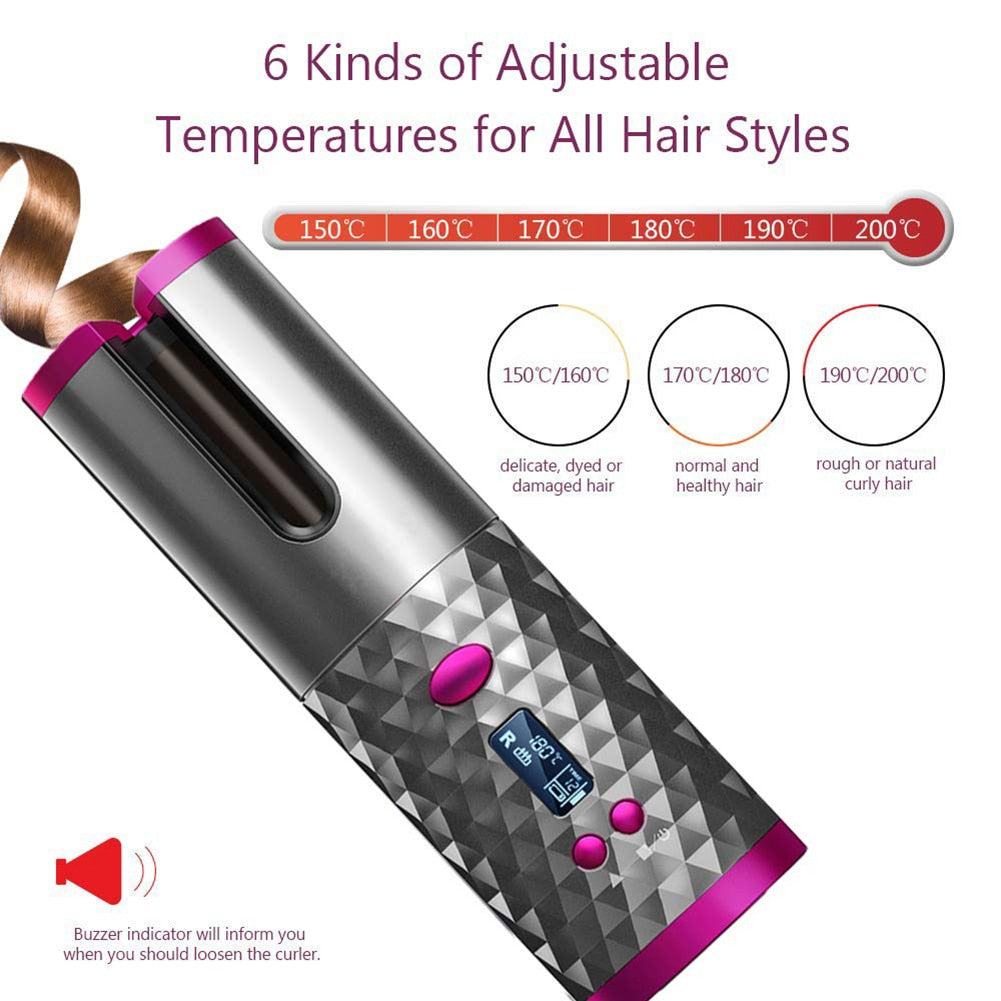Cordless Automatic Rotating Hair Curler
